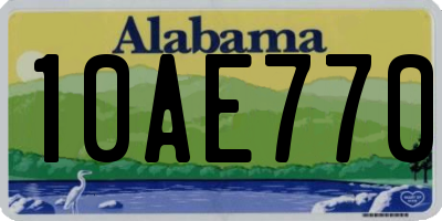 AL license plate 10AE770