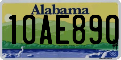 AL license plate 10AE890