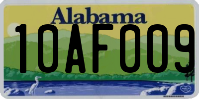 AL license plate 10AF009