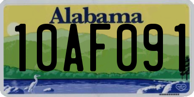AL license plate 10AF091