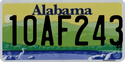 AL license plate 10AF243