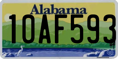 AL license plate 10AF593