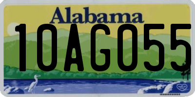 AL license plate 10AG055