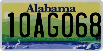 AL license plate 10AG068
