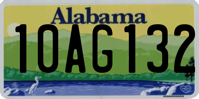 AL license plate 10AG132