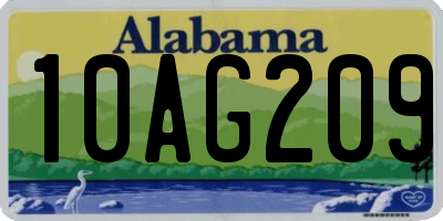 AL license plate 10AG209