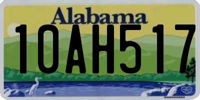 AL license plate 10AH517
