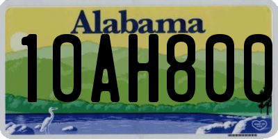 AL license plate 10AH800
