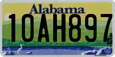 AL license plate 10AH897