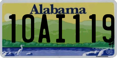 AL license plate 10AI119