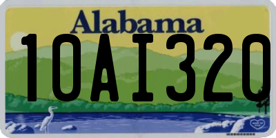 AL license plate 10AI320