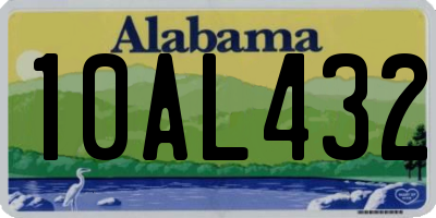 AL license plate 10AL432