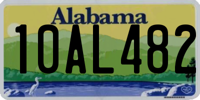 AL license plate 10AL482
