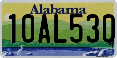 AL license plate 10AL530