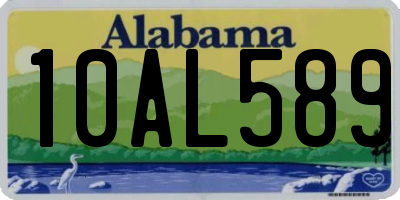 AL license plate 10AL589