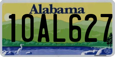 AL license plate 10AL627