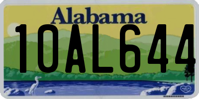 AL license plate 10AL644