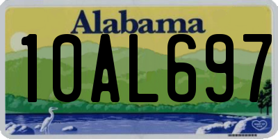 AL license plate 10AL697