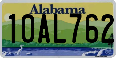 AL license plate 10AL762