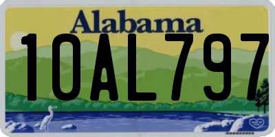 AL license plate 10AL797