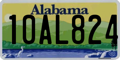 AL license plate 10AL824