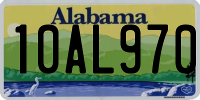 AL license plate 10AL970