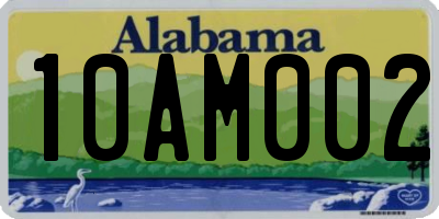 AL license plate 10AM002