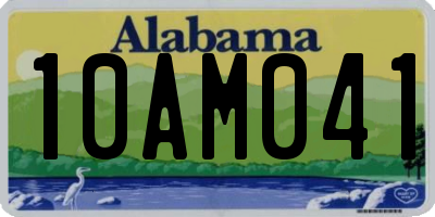 AL license plate 10AM041