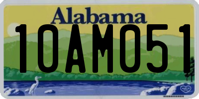 AL license plate 10AM051