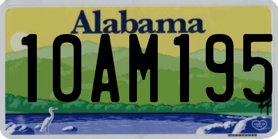 AL license plate 10AM195