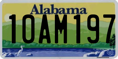 AL license plate 10AM197