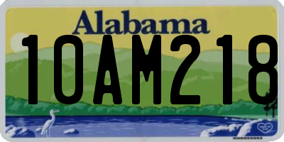 AL license plate 10AM218