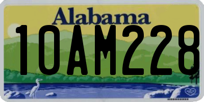 AL license plate 10AM228