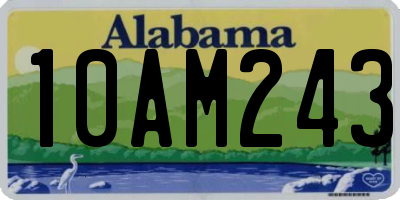 AL license plate 10AM243
