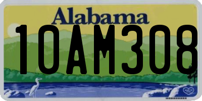 AL license plate 10AM308