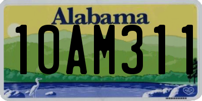AL license plate 10AM311