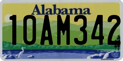 AL license plate 10AM342