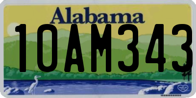 AL license plate 10AM343