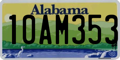 AL license plate 10AM353