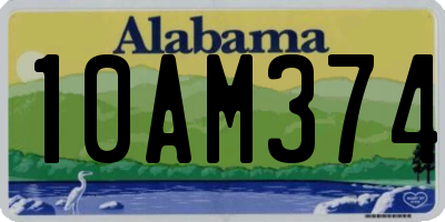 AL license plate 10AM374
