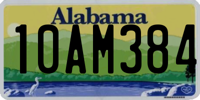 AL license plate 10AM384