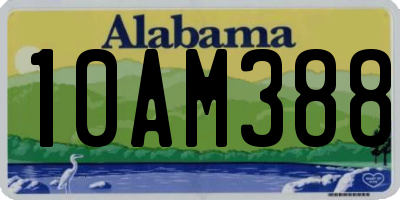 AL license plate 10AM388