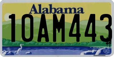 AL license plate 10AM443