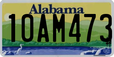 AL license plate 10AM473