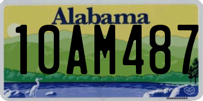 AL license plate 10AM487