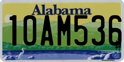 AL license plate 10AM536