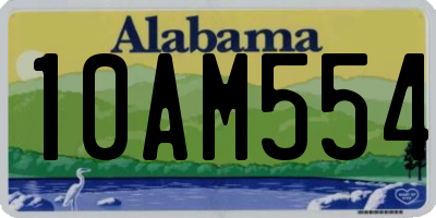 AL license plate 10AM554