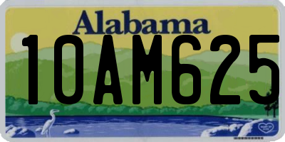 AL license plate 10AM625
