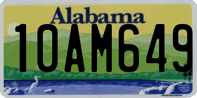 AL license plate 10AM649