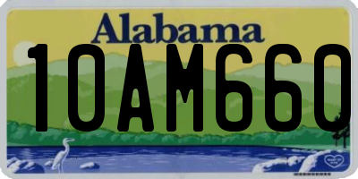 AL license plate 10AM660